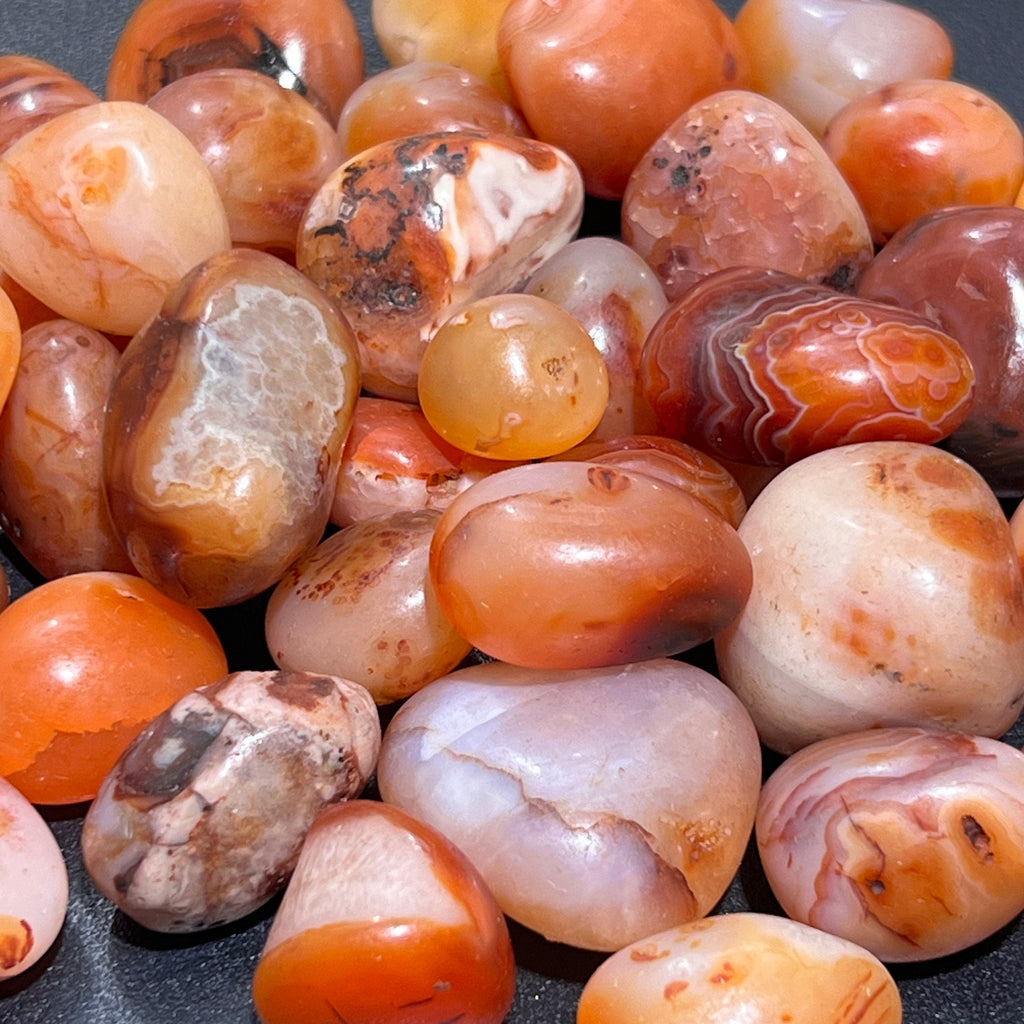 Red Carnelian Agate Tumbled Stones (By The Piece Or Pound) Bulk Wholesale Lot Amazing Crystals
