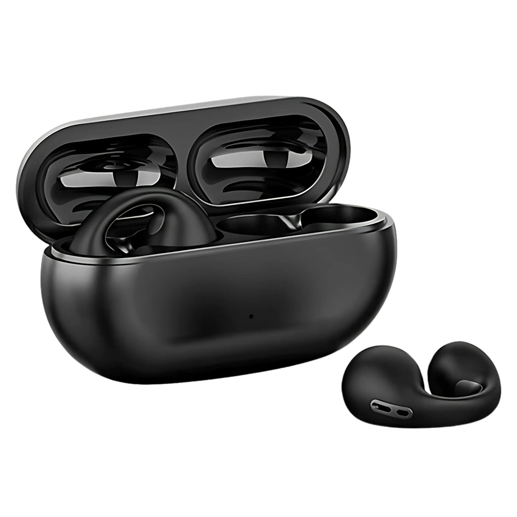 Wireless Bone Conduction Headphones – Waterproof Bluetooth Earphones with Ear Clip, Mini Open-Ear Design for Comfort and Clarity KENRO