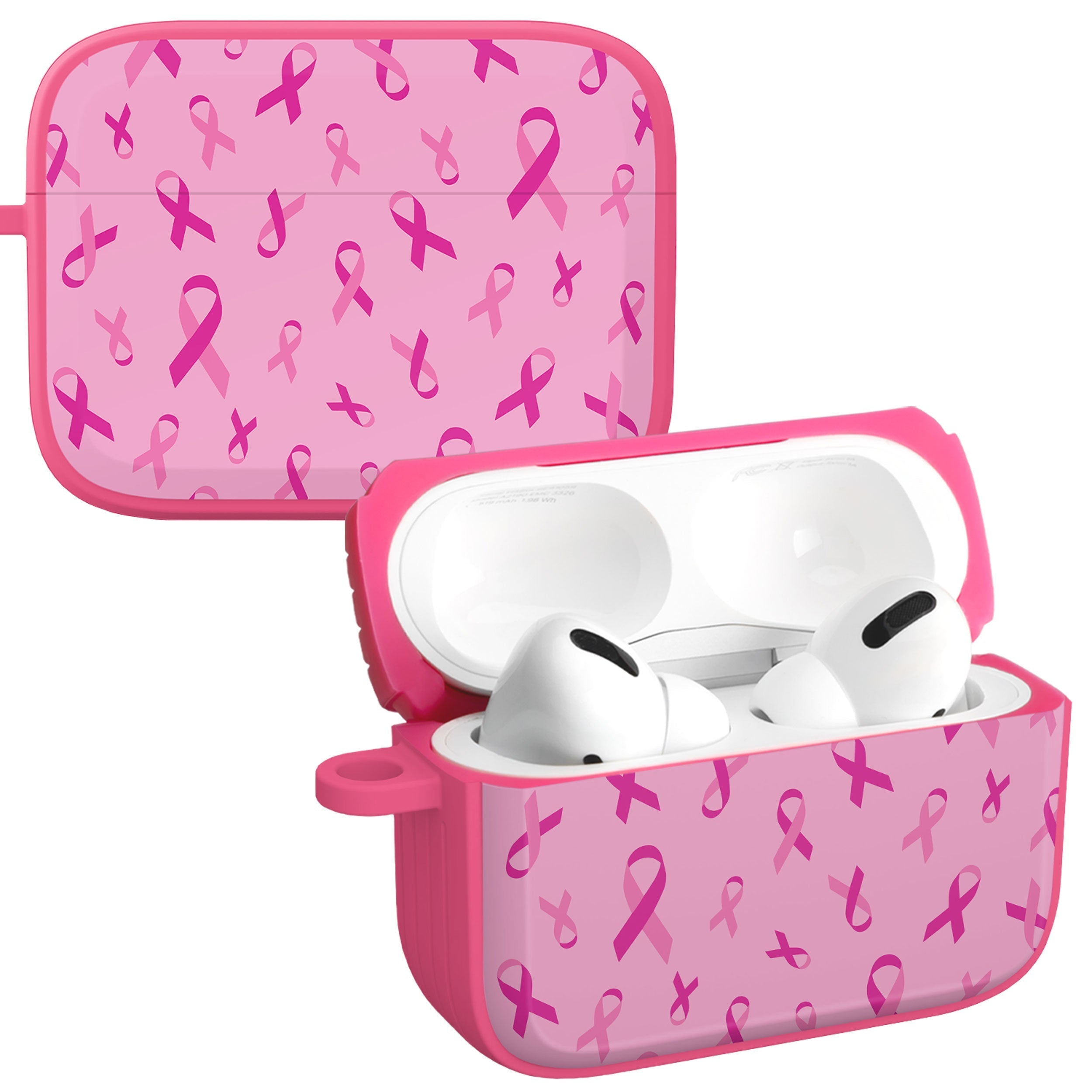 Breast Cancer Awareness HDX Apple AirPods Pro 1 & 2 Case Cover Affinity Bands