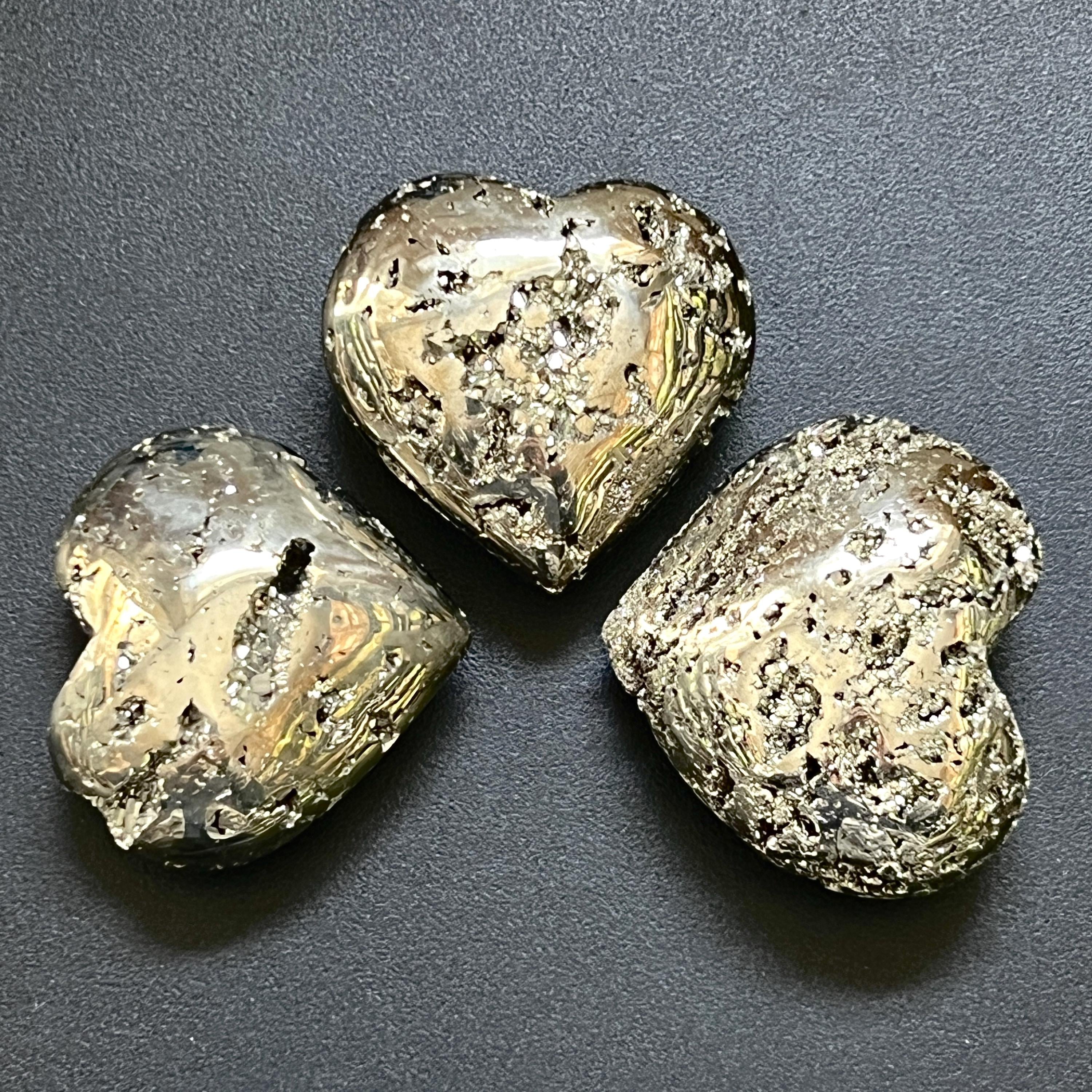 Large Iron Pyrite Druzy Crystal Puffy Heart Polished Carving Wholesale Fools Gold Amazing Crystals