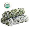 White Sage & Rosemary Smudge Stick (4 in.) Sacred Crystals