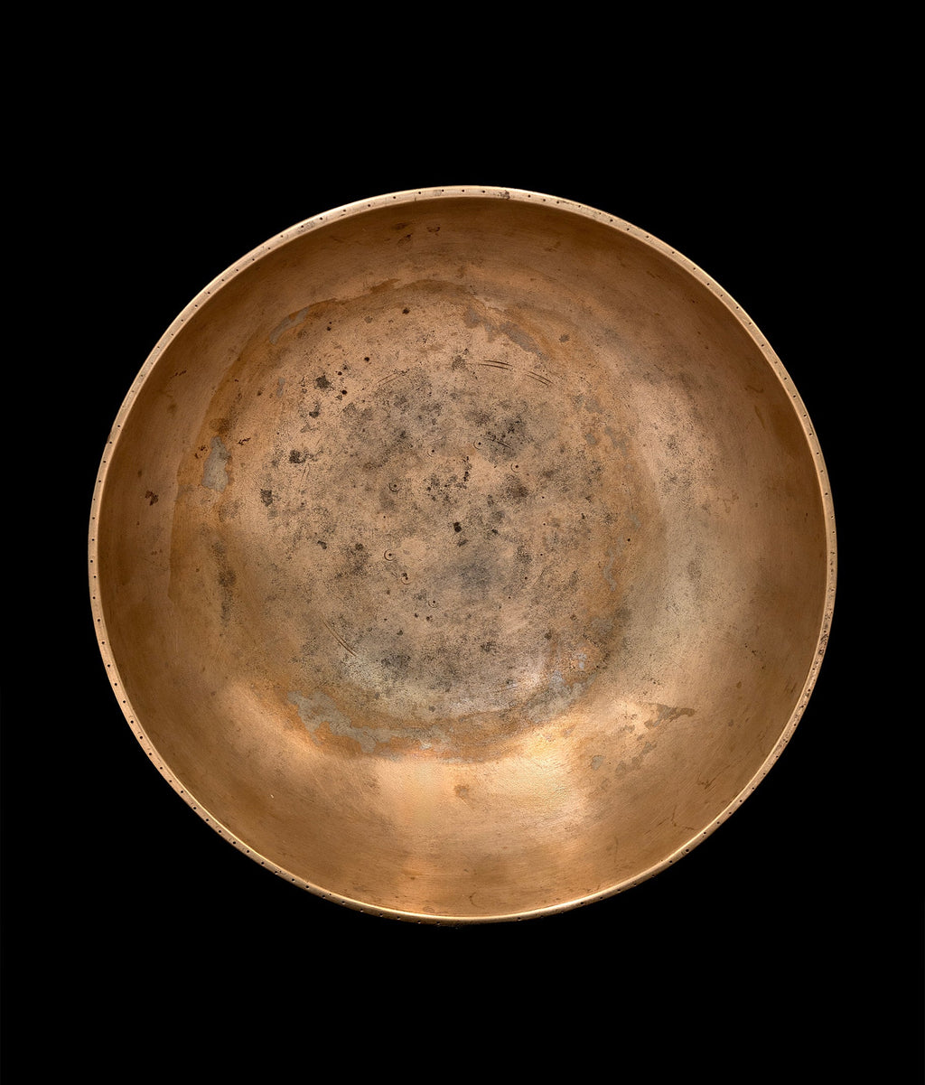 Antique Manipuri Singing Bowl D# 154Hz 8.25" A15866 Bodhisattva Trading Company