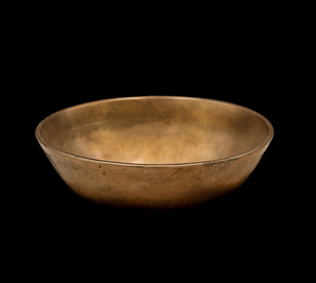 Antique Manipuri Singing Bowl F#4 379Hz 5" A16071 Bodhisattva Trading Company