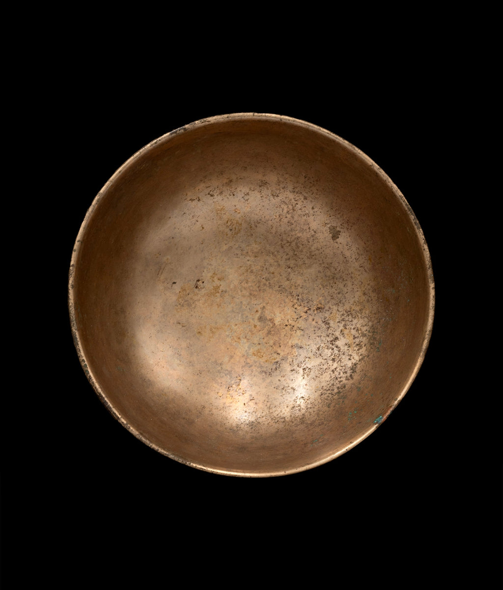 Antique Manipuri Singing Bowl D 291Hz 5.25" A16120 Bodhisattva Trading Company