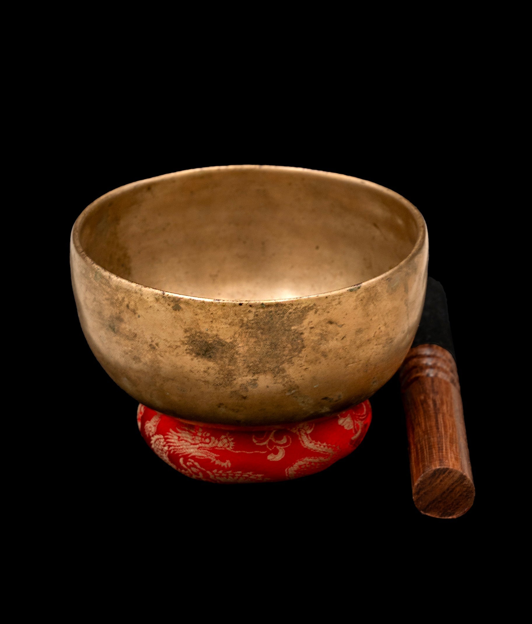 Antique Cup Thadobati Singing Bowl F#4 377Hz 4.75" A16187 Bodhisattva Trading Company