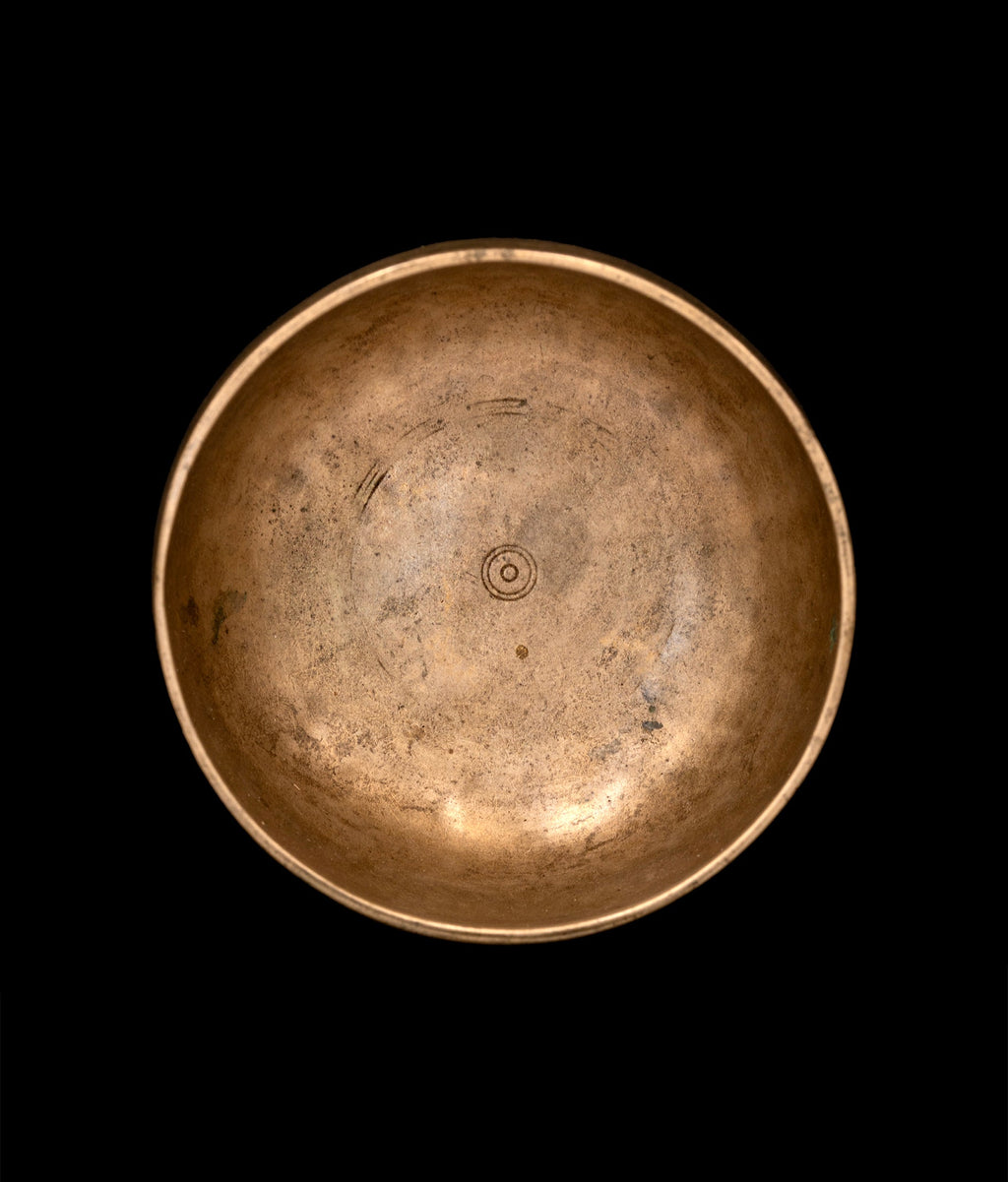 Antique Cup Thadobati Singing Bowl F4 356Hz 4.75" A16189 Bodhisattva Trading Company