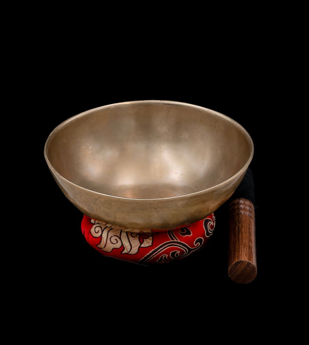 Antique Manipuri Singing Bowl A4 220Hz 6" A16285 Bodhisattva Trading Company