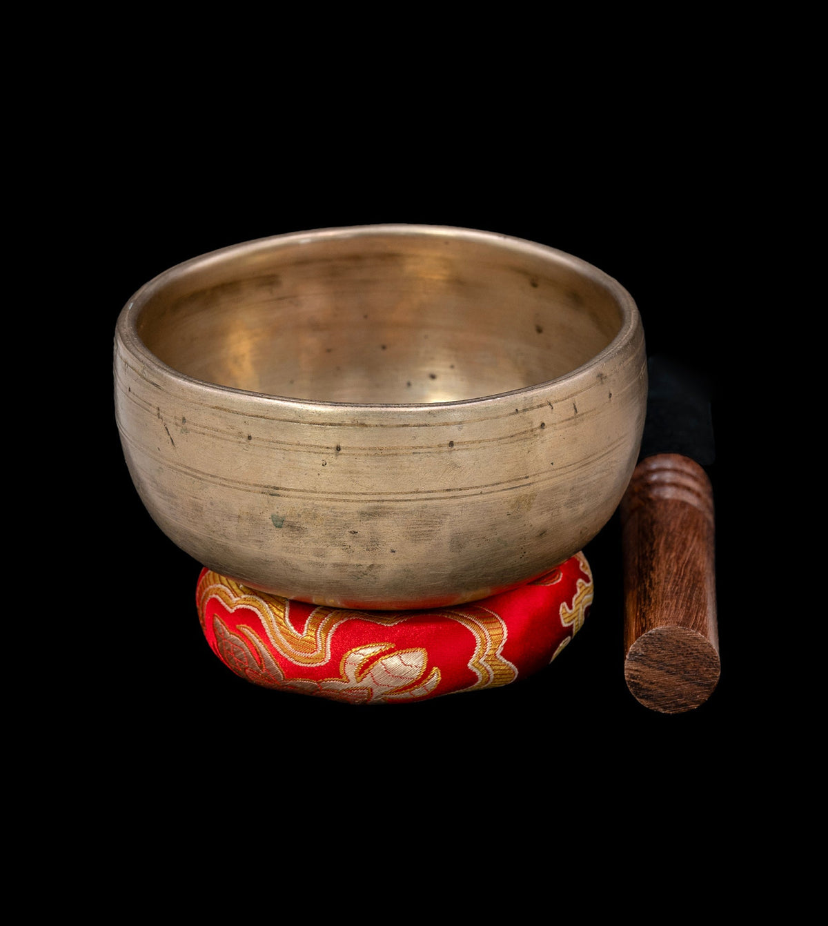 Antique Void Singing Bowl F#5 725Hz 4 1/2" A16287 Bodhisattva Trading Company