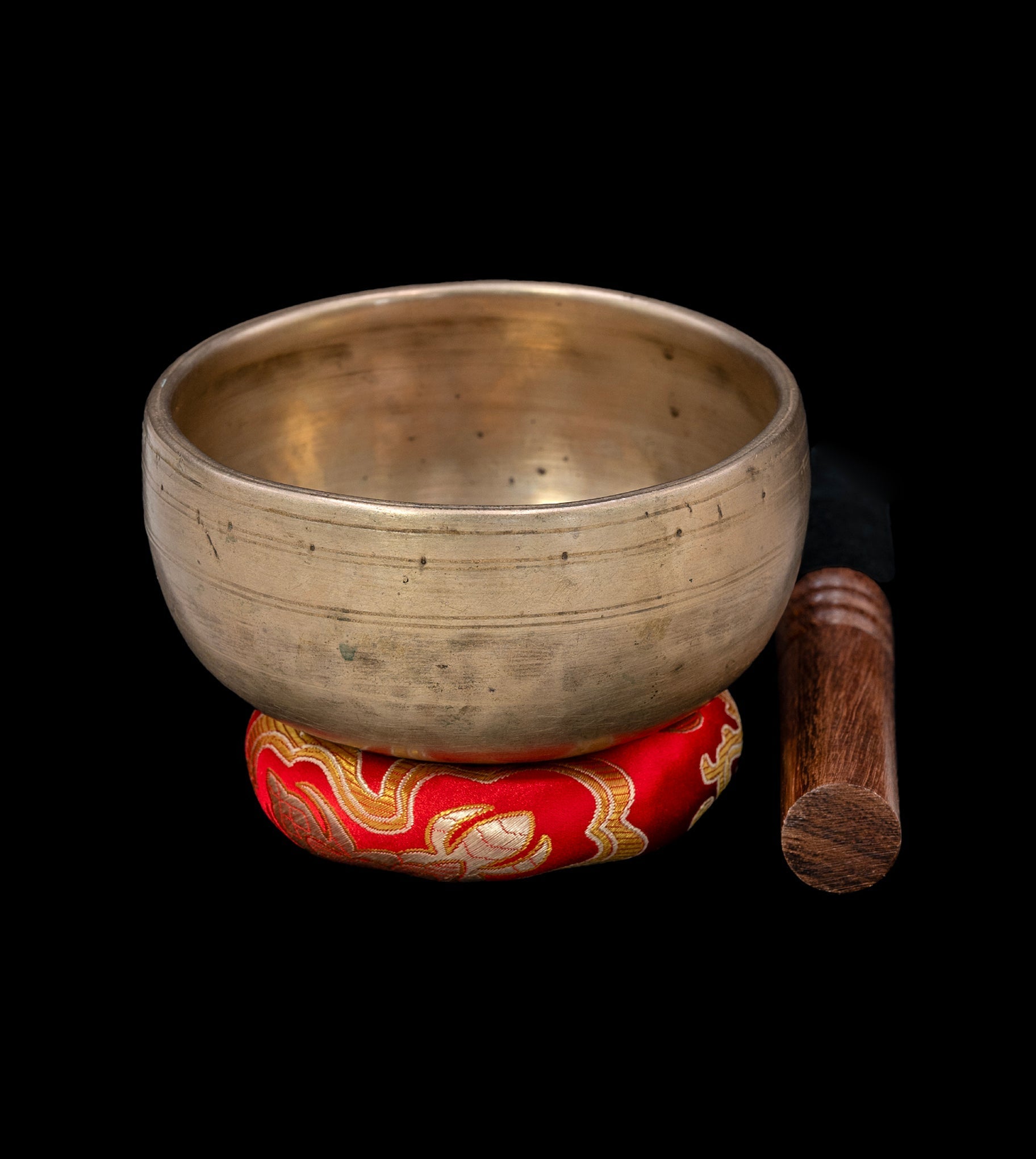 Antique Void Singing Bowl F#5 725Hz 4 1/2" A16287 Bodhisattva Trading Company