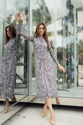 YULIA SHIRRED DRESS IN PAISLEY PRINT profile-nyc