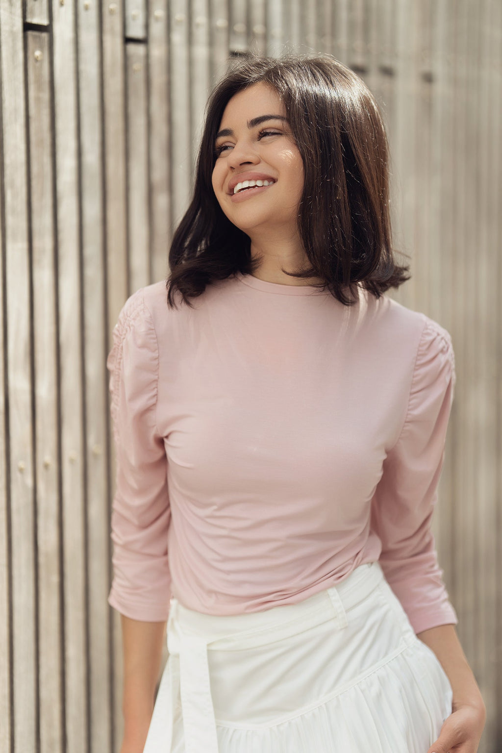 MODAL RUCHED T SHIRT profile-nyc