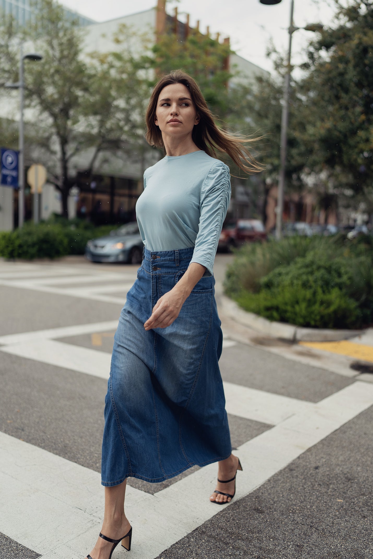 MODAL RUCHED T SHIRT profile-nyc