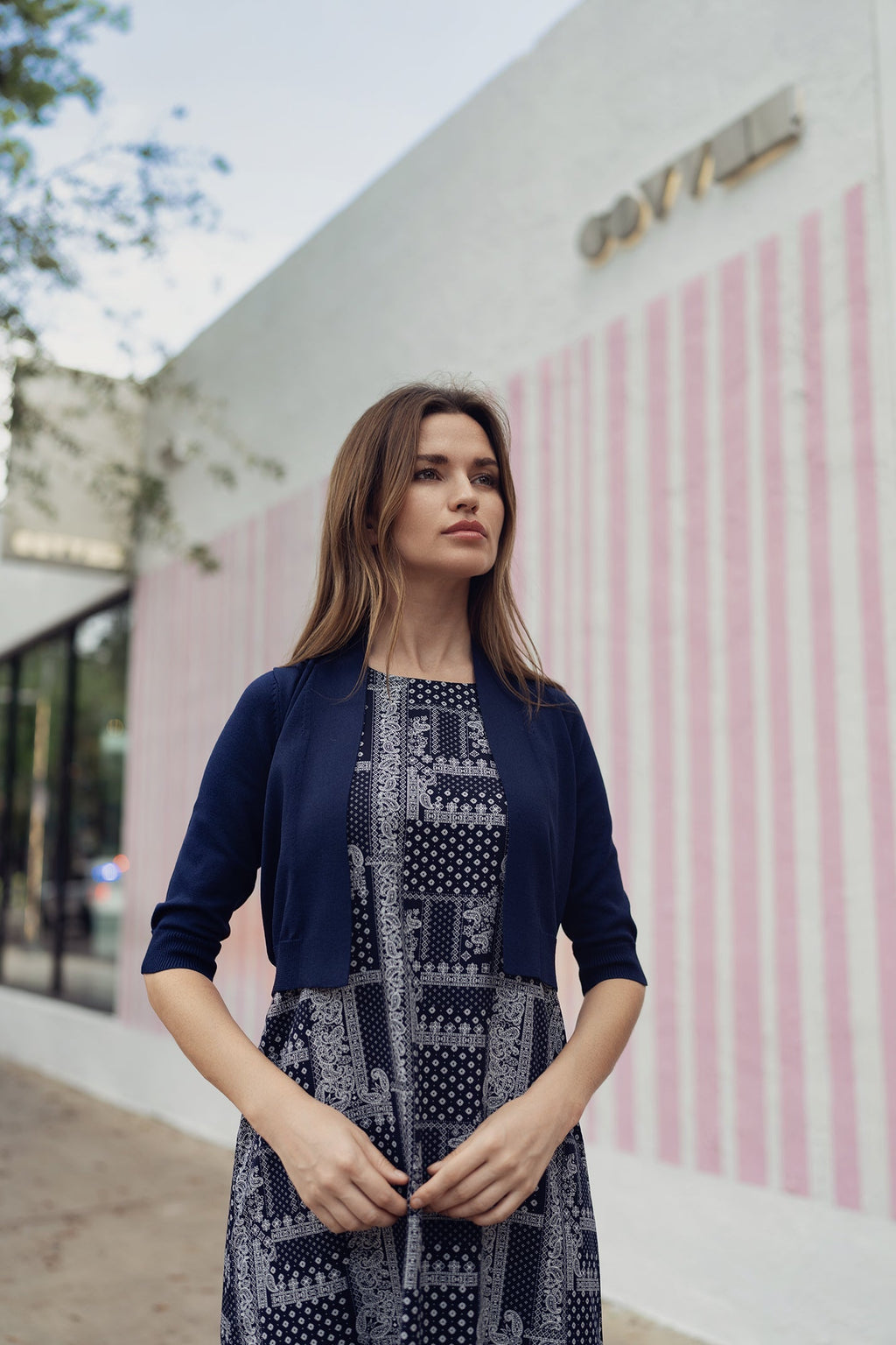 PAISLEY JUMPER IN NAVY profile-nyc