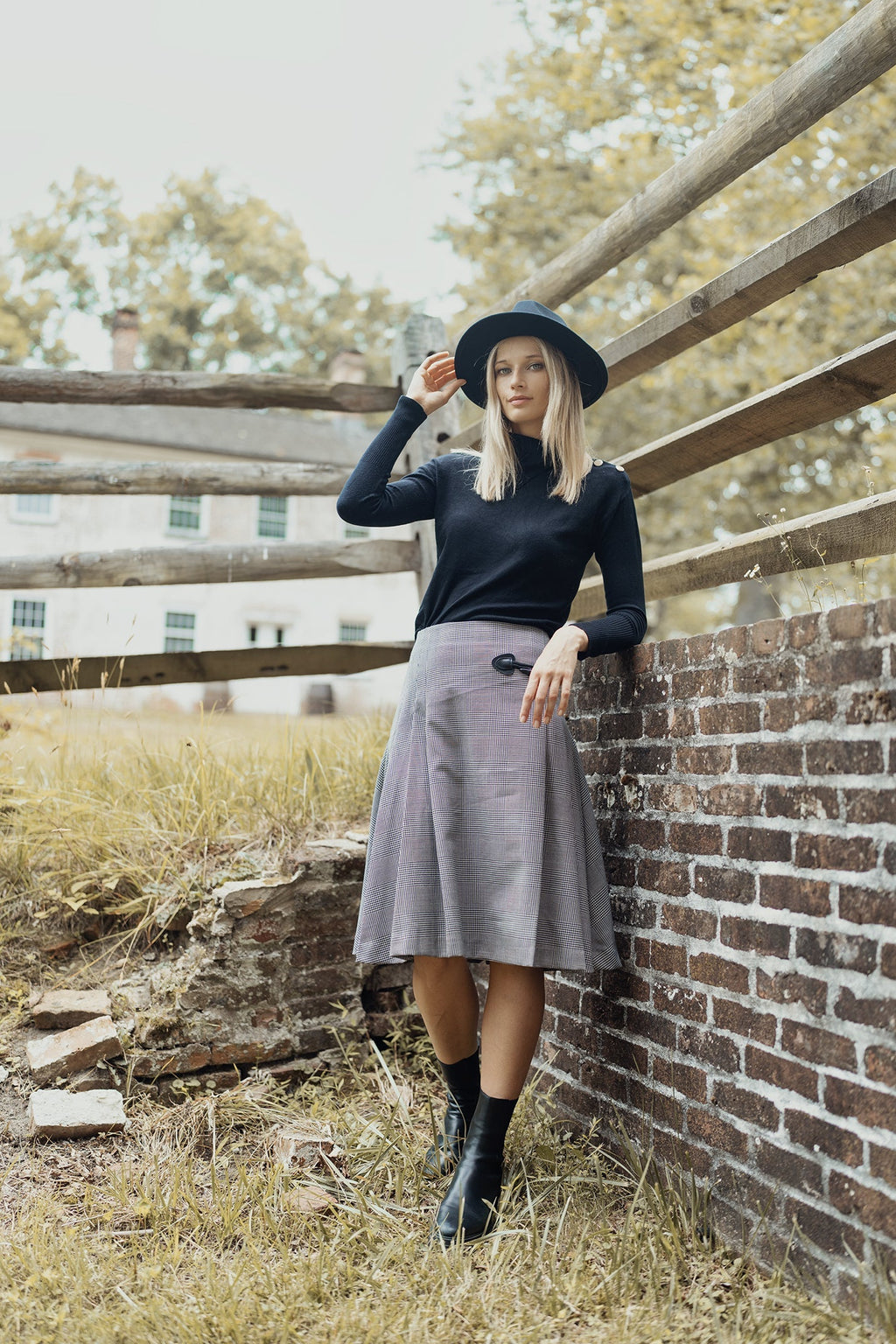 WOOL PLAID KILT SKIRT profile-nyc