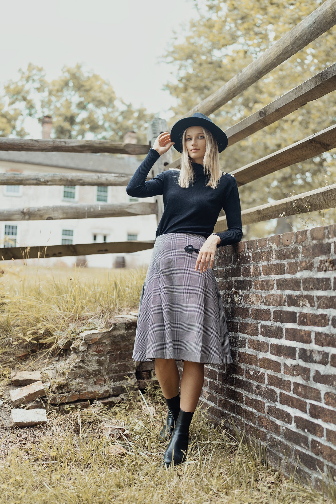 WOOL PLAID KILT SKIRT profile-nyc