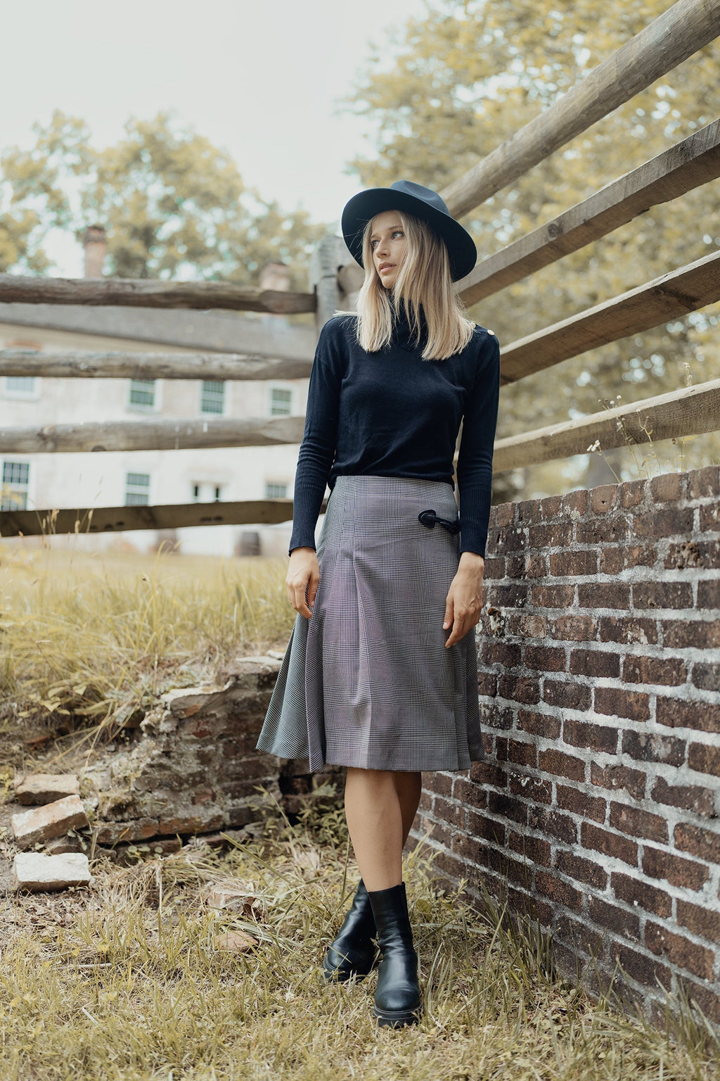 WOOL PLAID KILT SKIRT profile-nyc