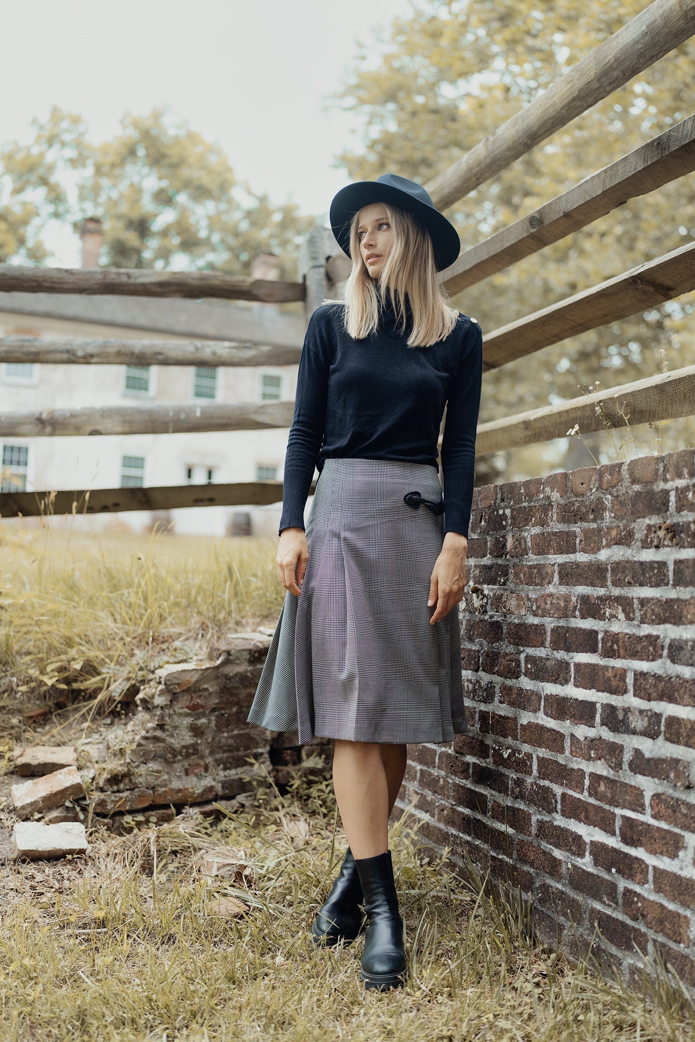 WOOL PLAID KILT SKIRT profile-nyc