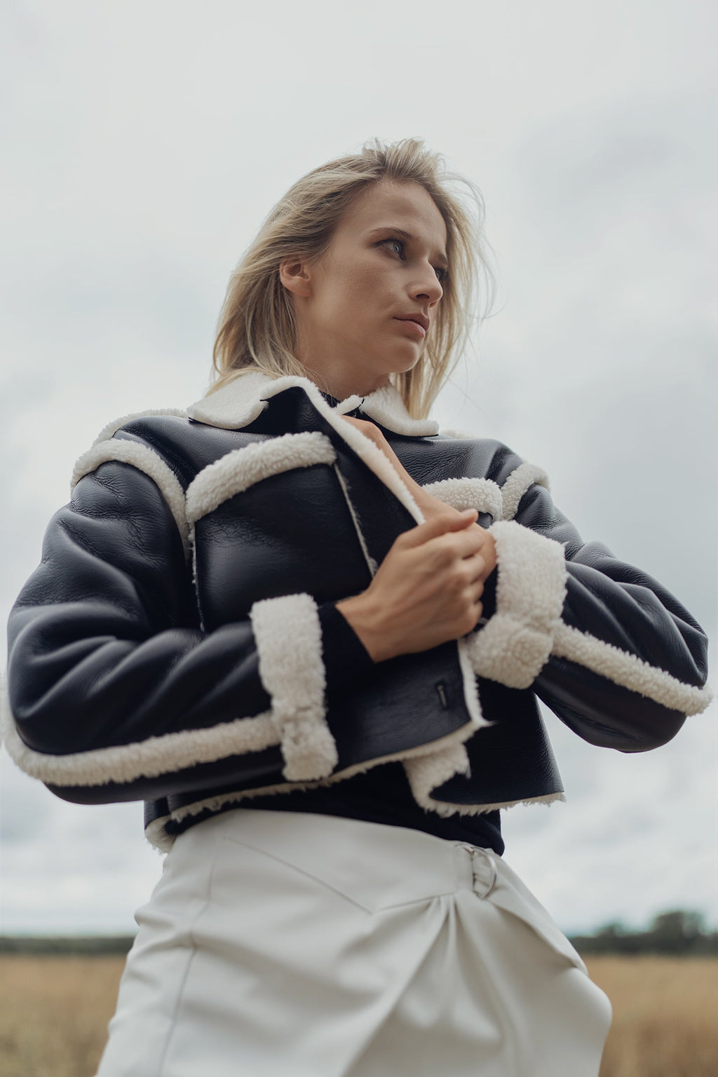 LEATHER SHERPA JACKET profile-nyc