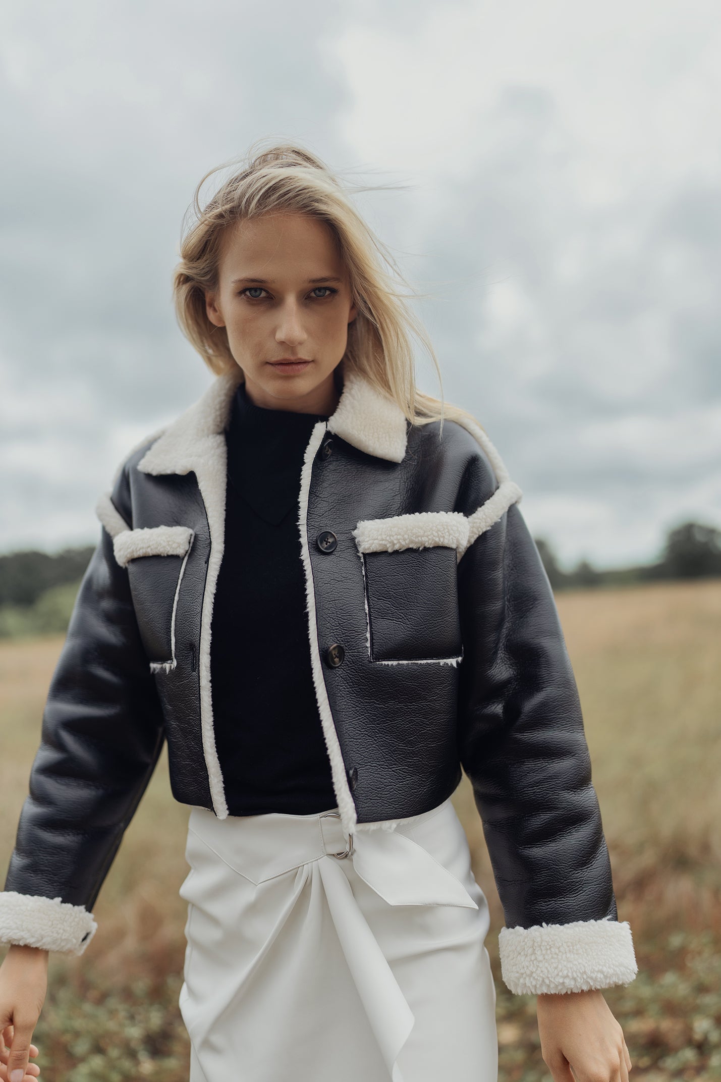 LEATHER SHERPA JACKET profile-nyc