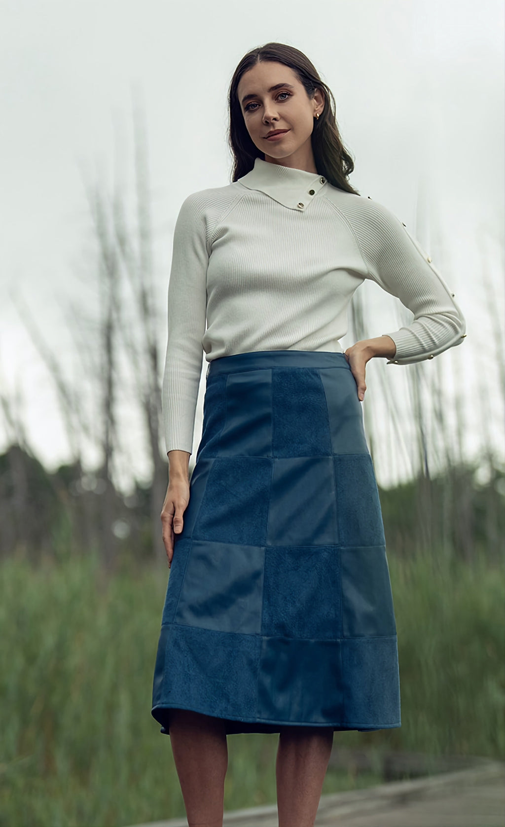 LEATHER SUEDE SKIRT profile-nyc