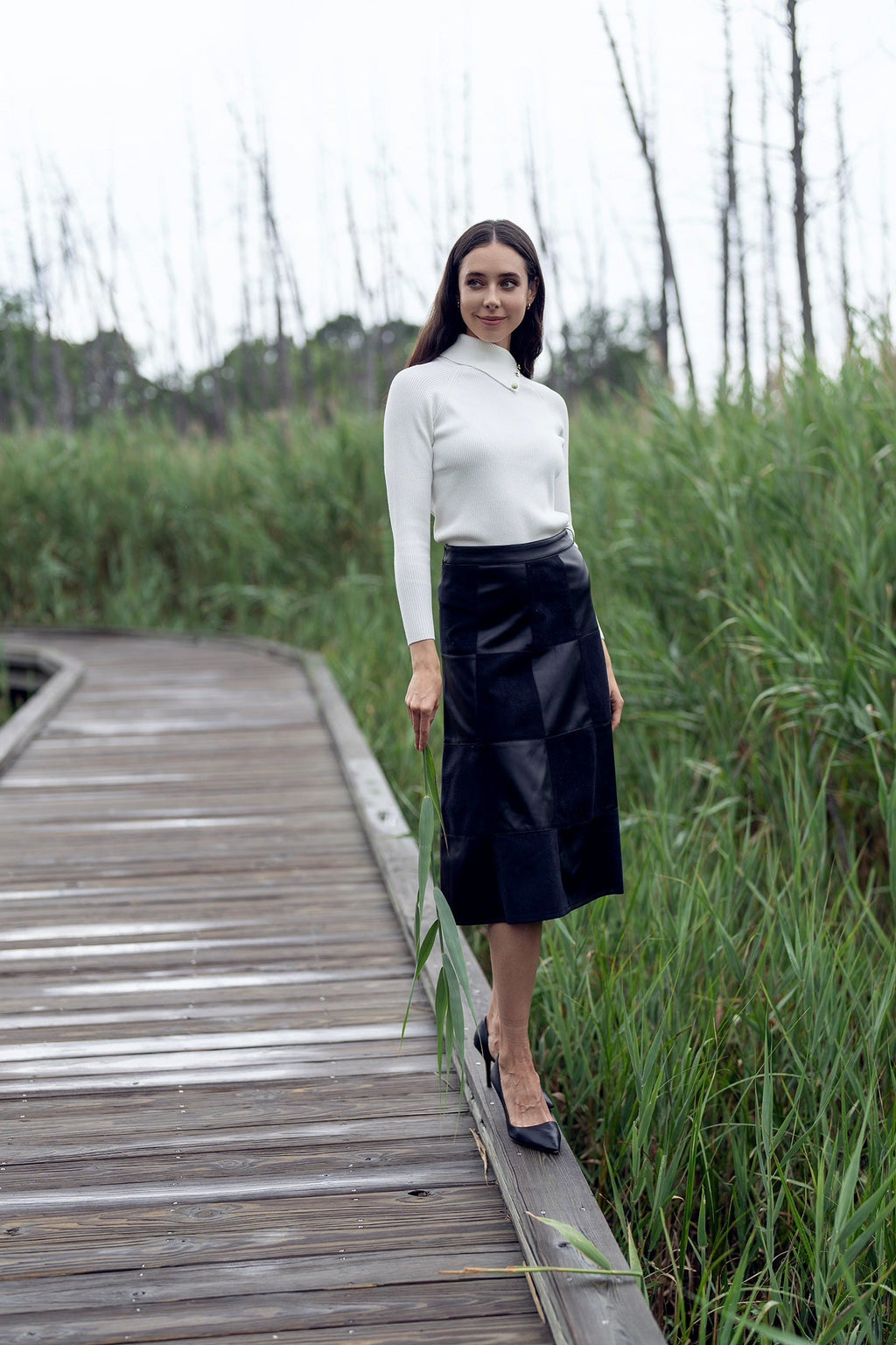 LEATHER SUEDE SKIRT profile-nyc