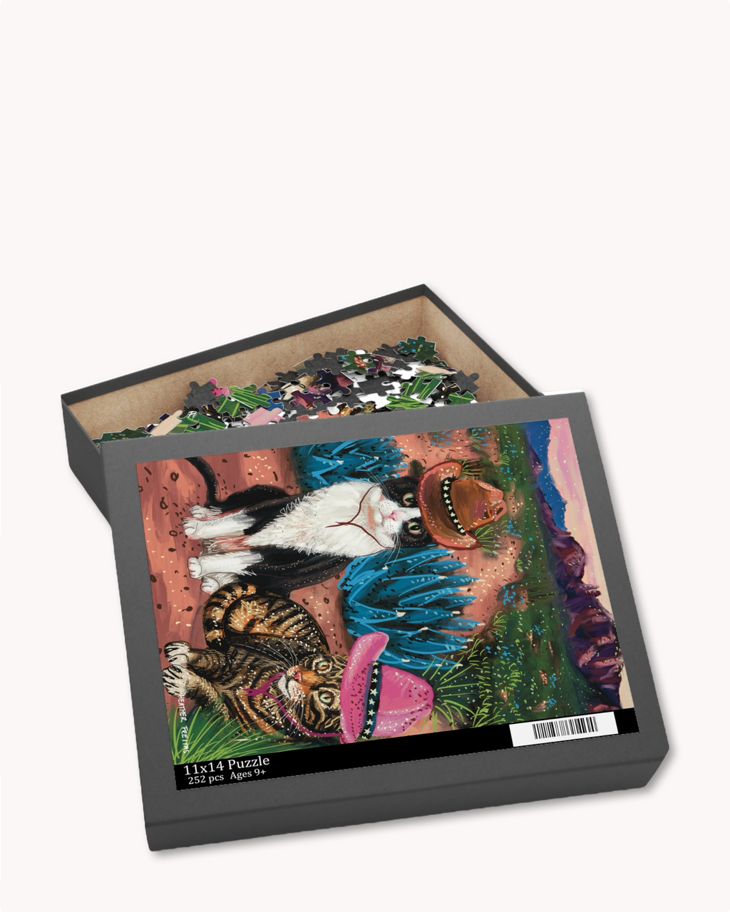Cowboy Cats Puzzle ( 120 - 500 Piece ) Heather Freitas