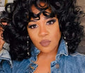 Bob Wig with Bangs Afro Bouncey Kinky Curls Brazilian Virgin Human Hair Glueless T&L Fashions Boutique