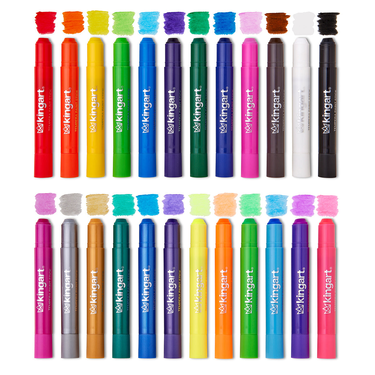 Tempera Paint Thin Sticks, 24 Colors KINGART