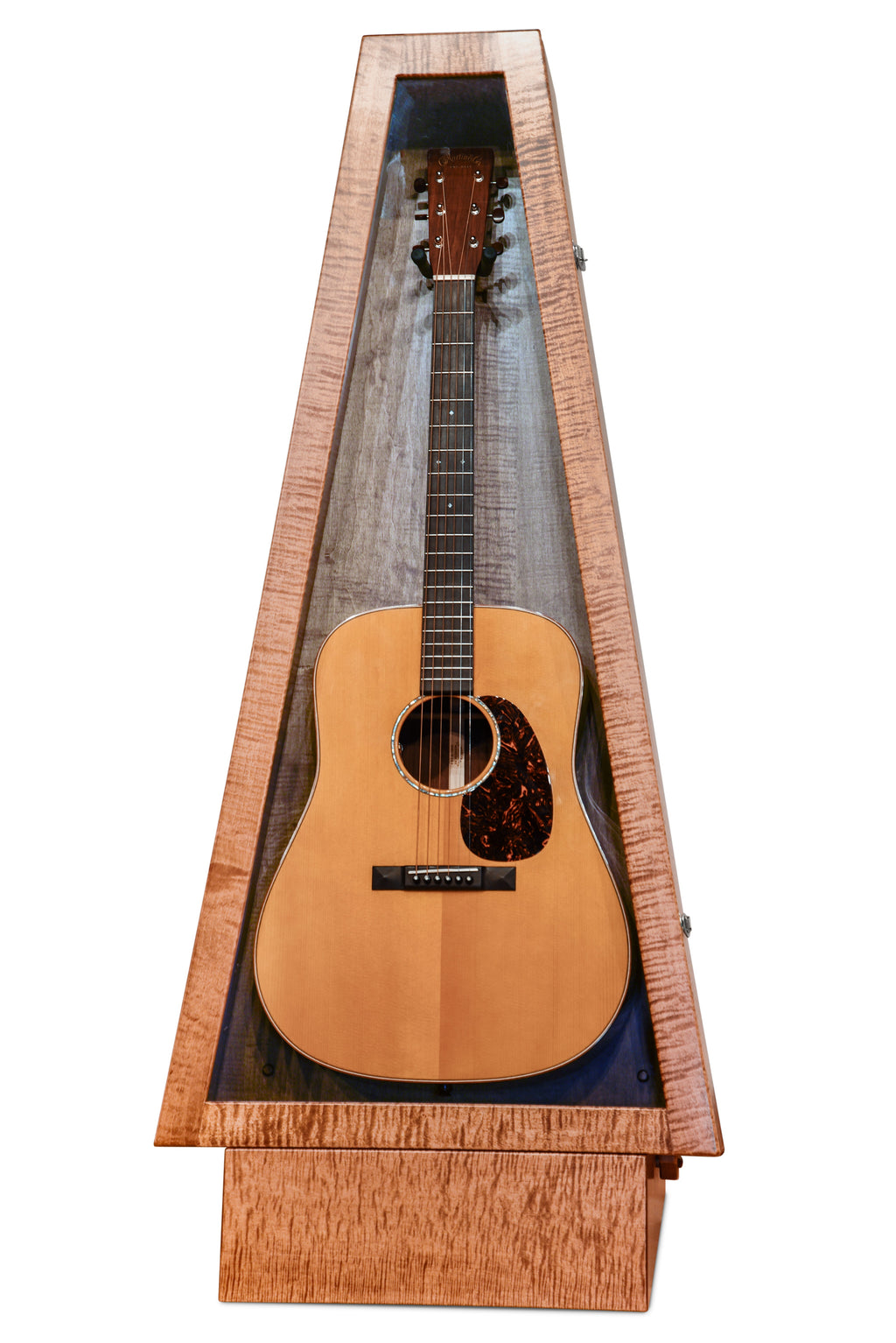 ClimaStand Triangle Humidor with Base - Flamed Maple With Provincial Stain Acoustic Remedy Cases