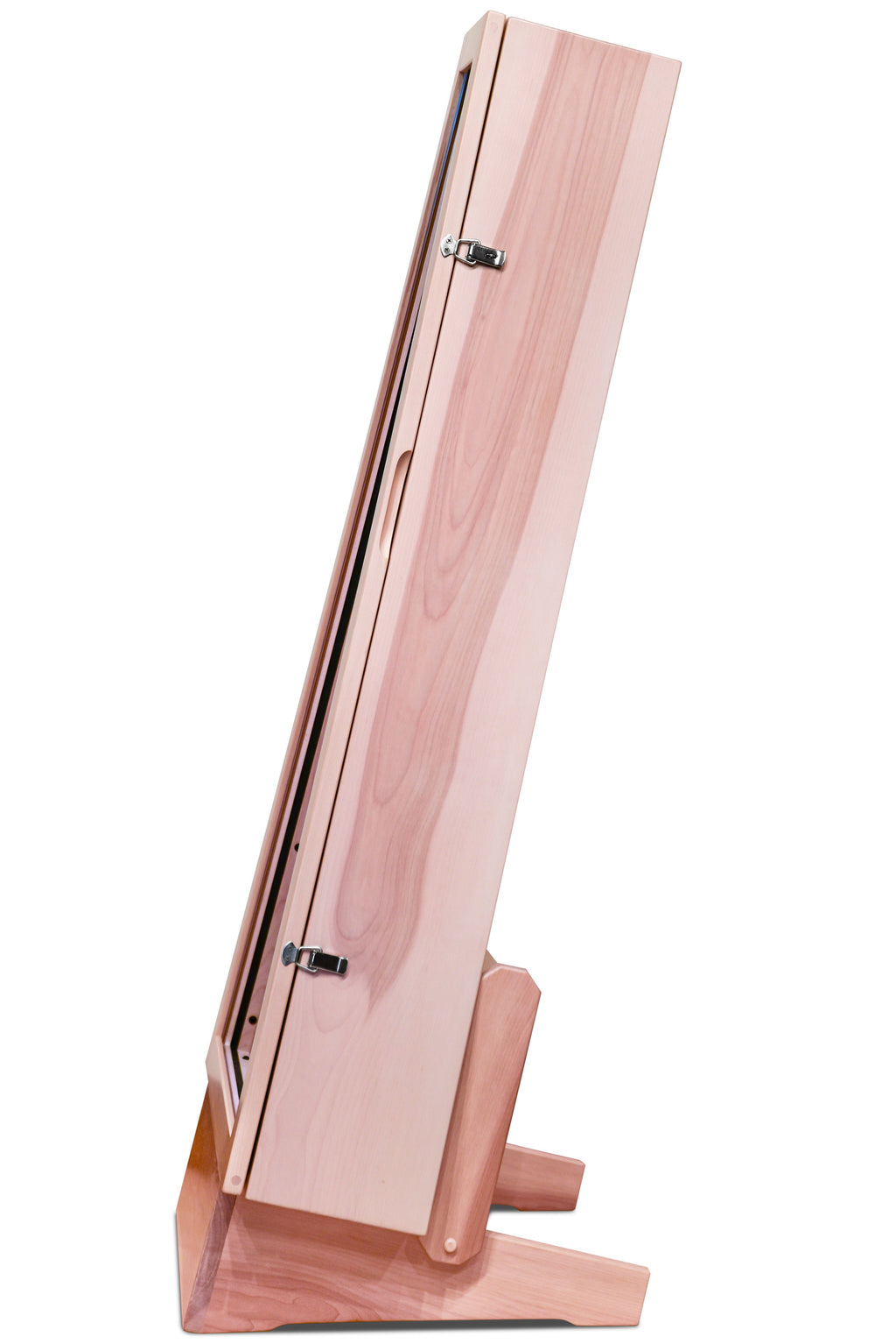 ClimaStand Triangle Humidor with Base - Birch with Campbell White Stain Acoustic Remedy Cases