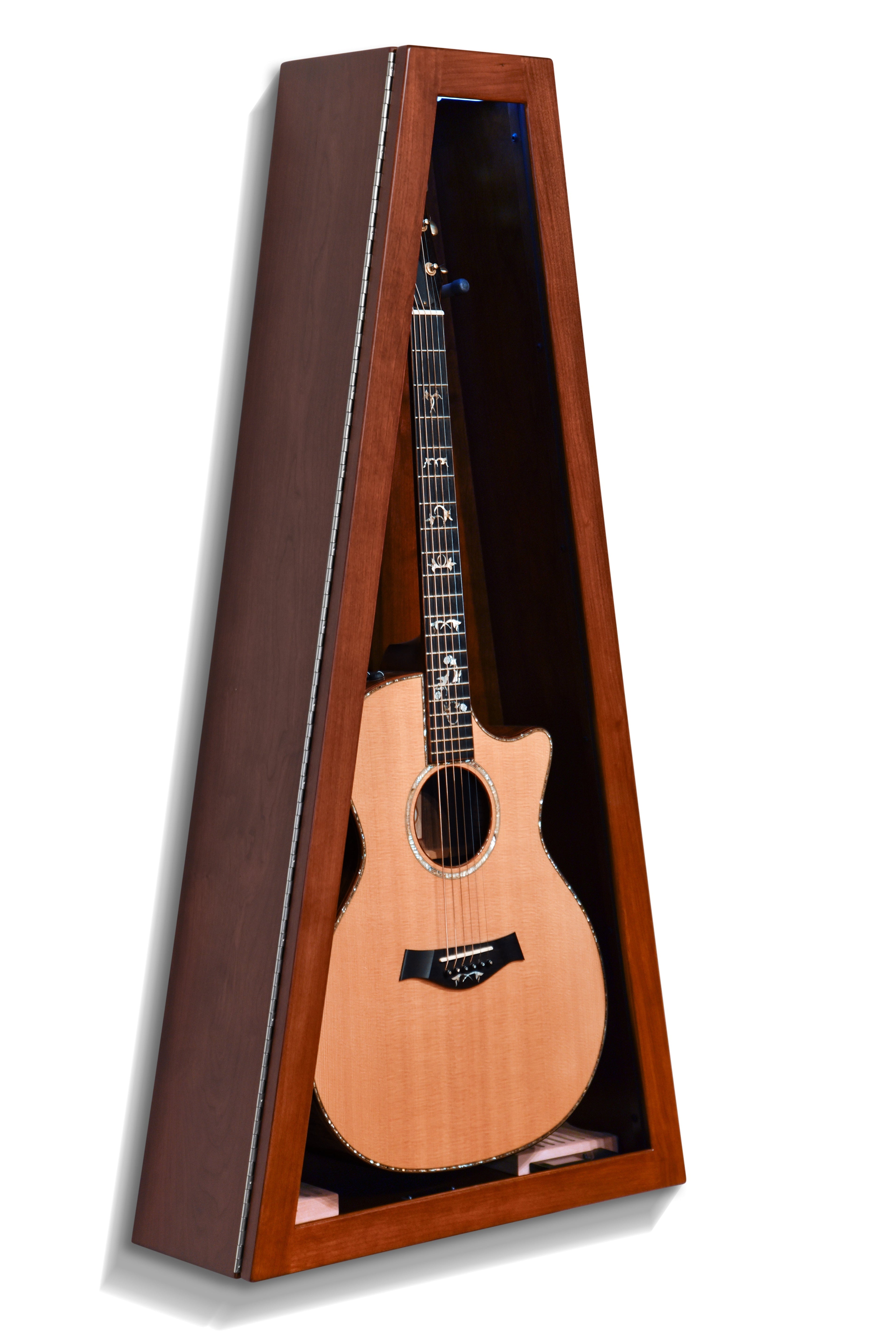 ClimaCase Triangle Humidor - Cherry with Acres Stain Acoustic Remedy Cases