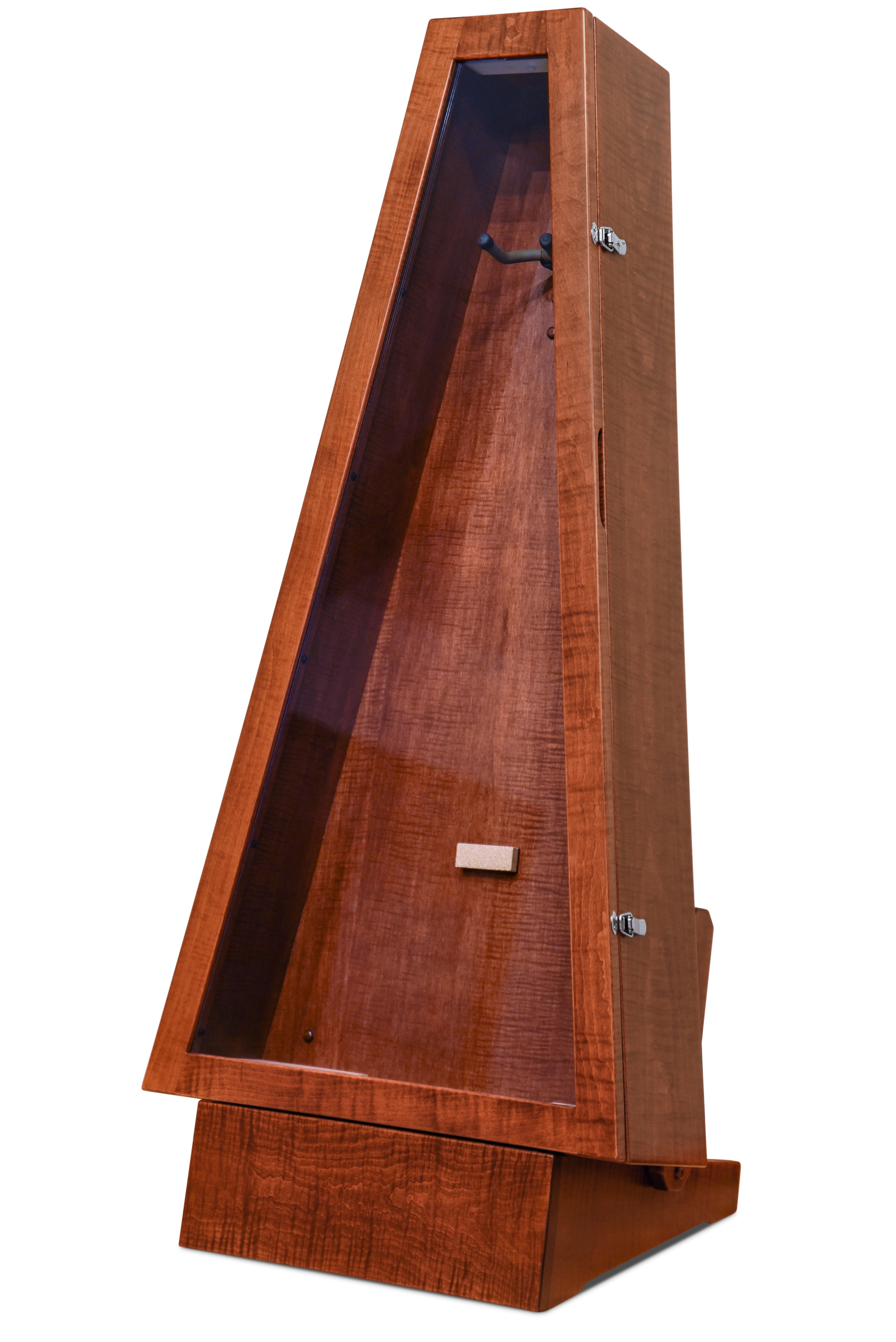 ClimaStand Triangle Humidor with Base - Flame maple with Acres Stain Acoustic Remedy Cases