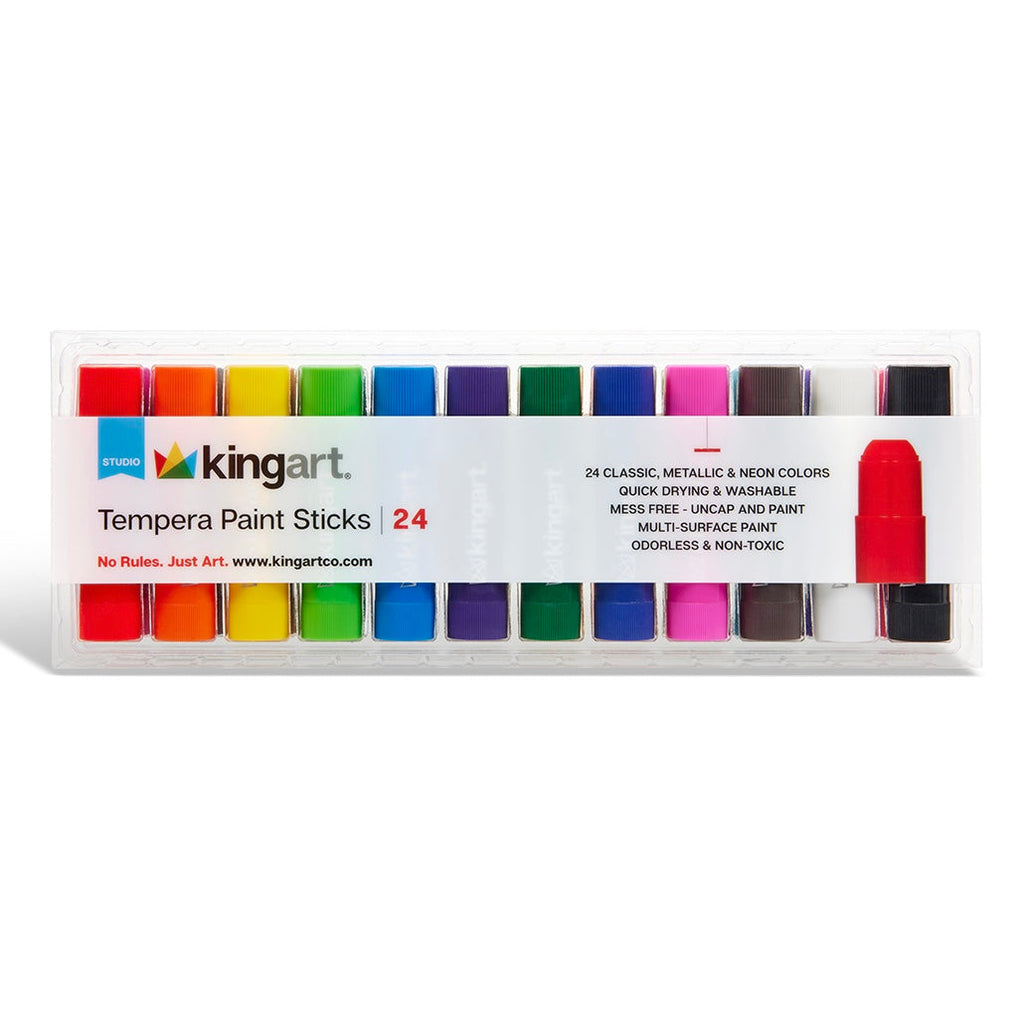 Tempera Paint Sticks, 24 Colors KINGART