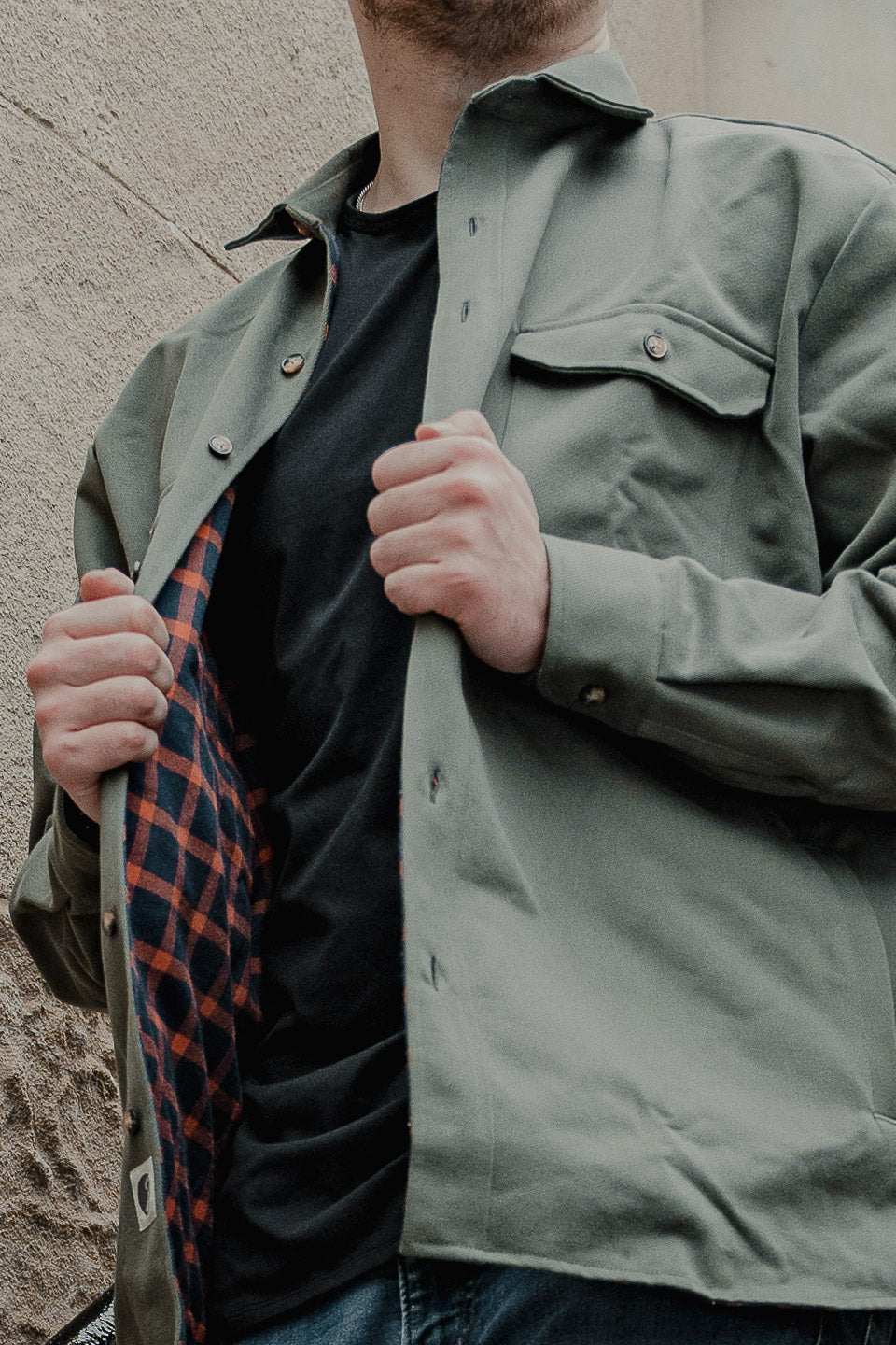 Lined Yukon Flannel Shirt Jacket, Olive MuskOx Flannels