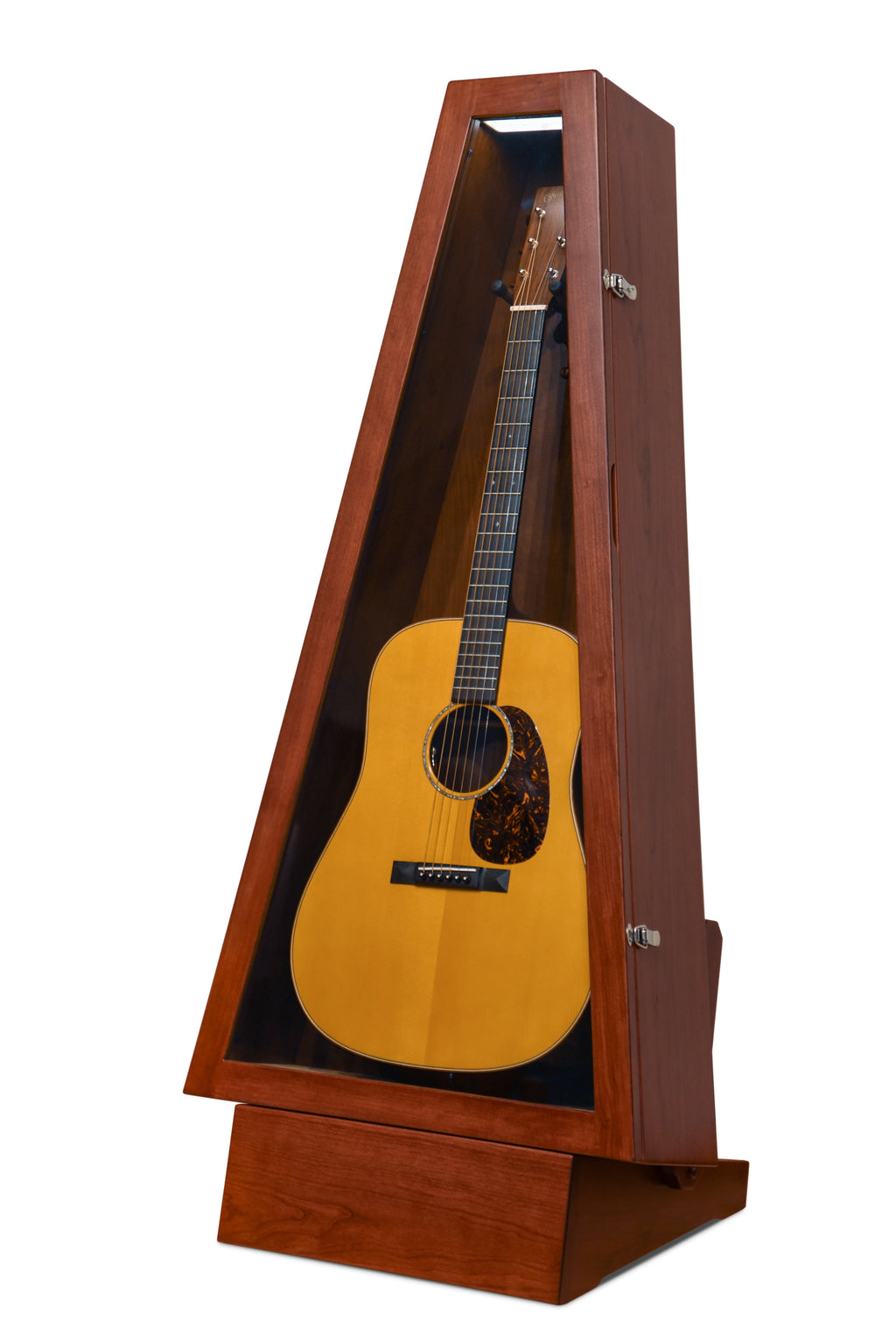 ClimaStand Triangle Humidor with Base - Cherry with Acres Stain Acoustic Remedy Cases