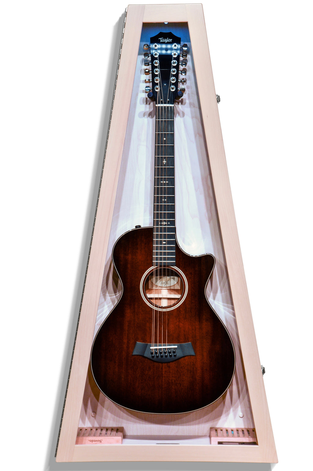 ClimaCase Triangle Humidor - Birch with Campbell White Stain Acoustic Remedy Cases