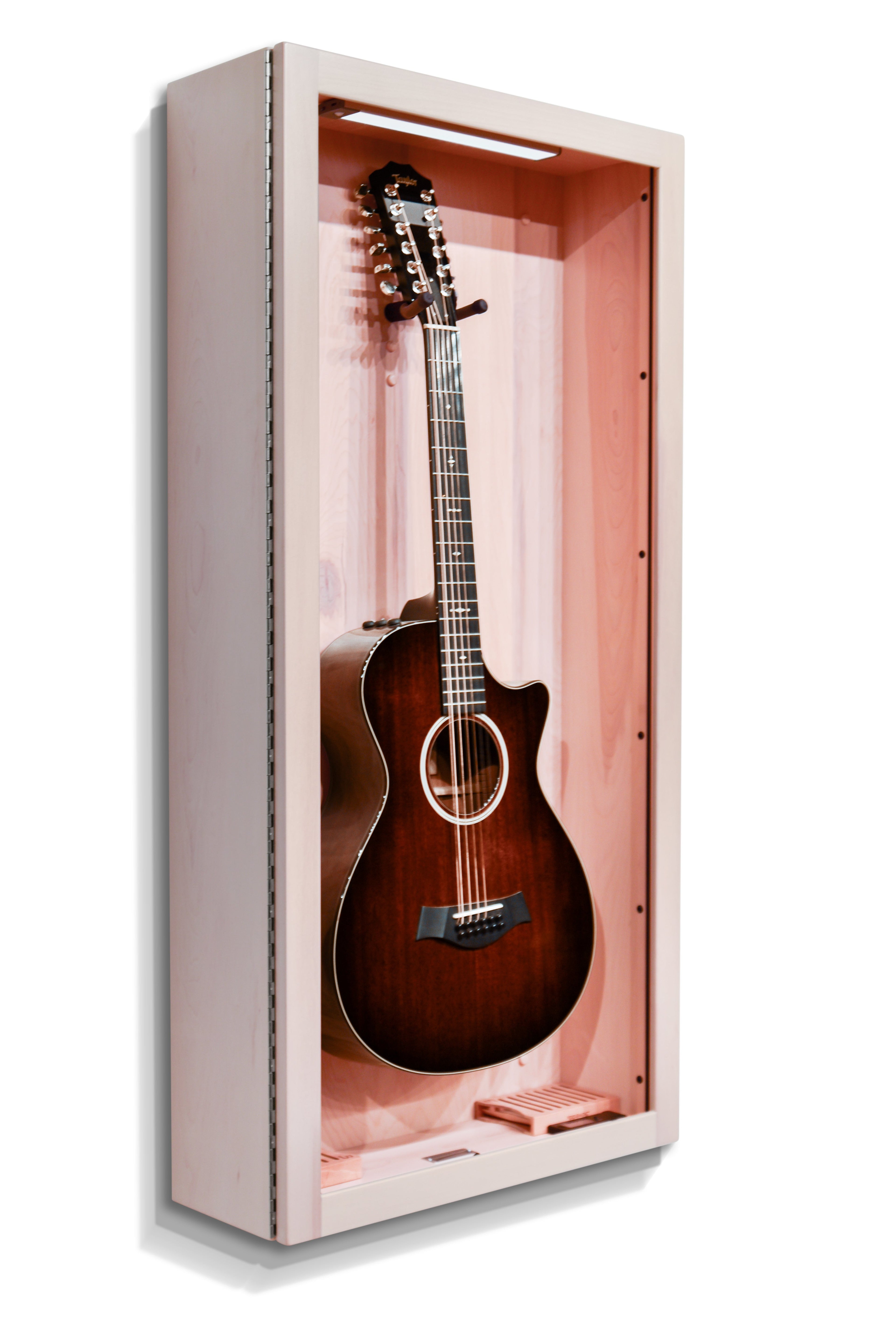 ClimaCase Rectangle Humidor - Birch with Campbell White Stain Acoustic Remedy Cases
