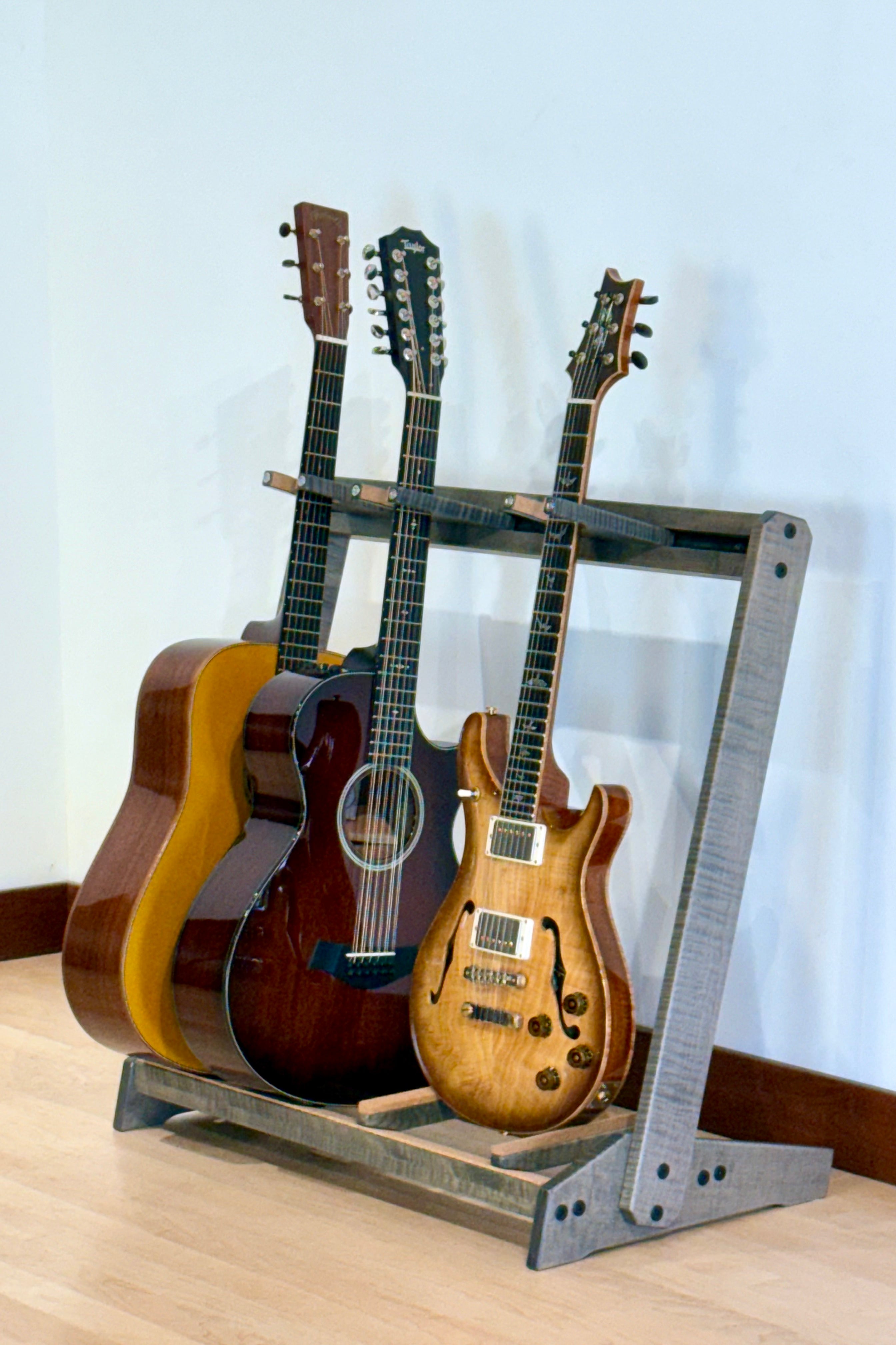 Petite StringRack - Flamed Maple - Antique Slate Acoustic Remedy Cases