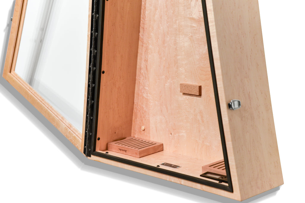ClimaCase Triangle Humidor - Birdseye Maple Acoustic Remedy Cases