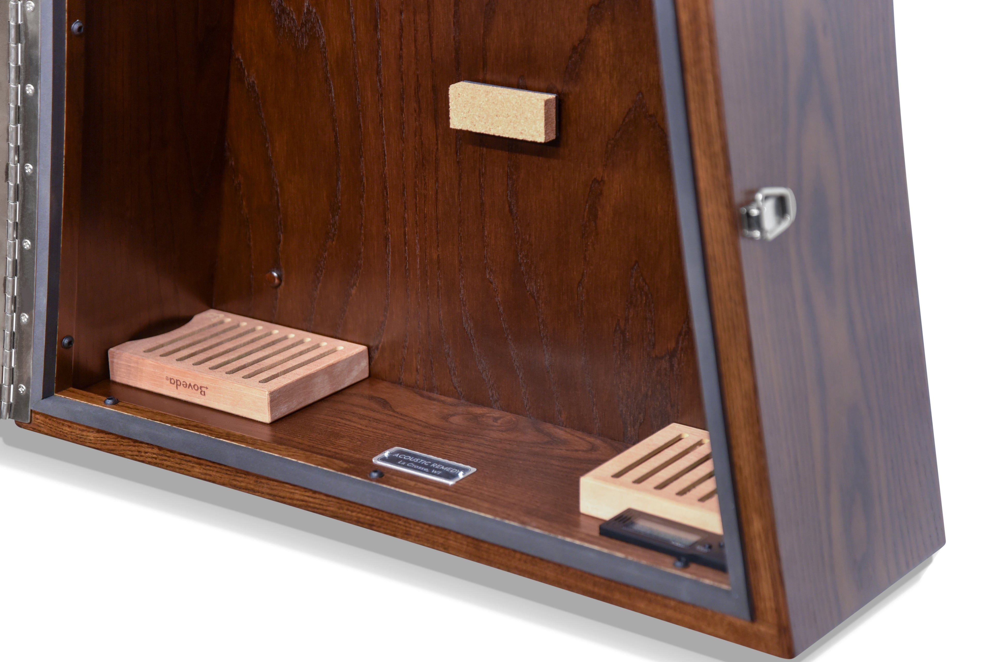 ClimaCase Triangle Humidor - Northern White Ash with Rich Tobacco Stain Acoustic Remedy Cases