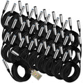 20ft XLR Mic Cables by FAT TOAD (24-PACK)- Professional Pro Audio Microphone Extension Patch with Lo-Z Connector - 24 AWG Shielded Wires & Balanced for DMX, Music Recording & Studio Mixer Gear GeekStands.com