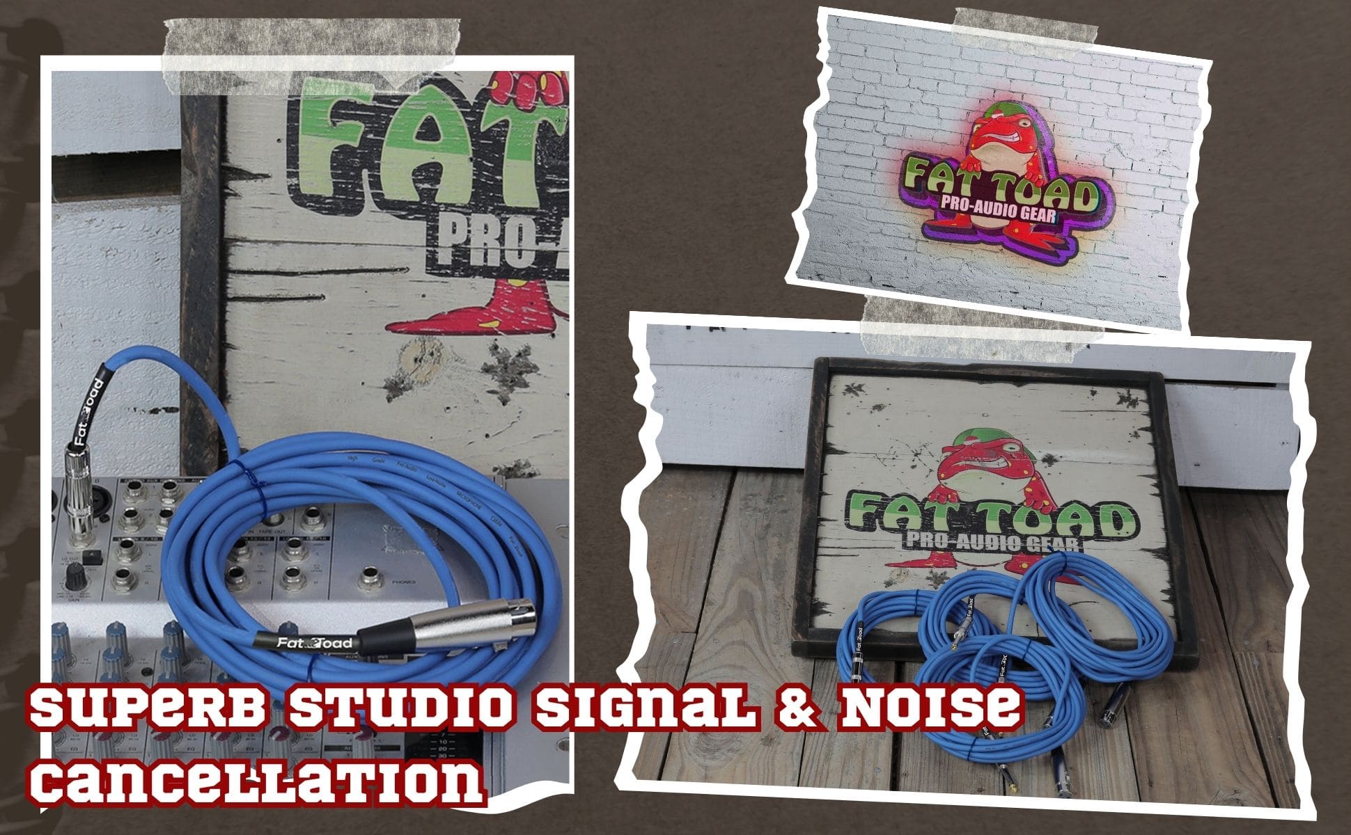 XLR Female to 1/4" Male Jack Microphone Cables (4 Pack) by FAT TOAD | 20ft Pro Audio Blue Mic Cord Extension Patch Lo-Z Connector | 24 AWG Shielded Speaker Wire & Balanced for Studio Audio Recording GeekStands.com