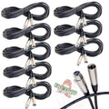 Microphone Cables by FAT TOAD - (8 Pack) 20ft Professional Pro Audio XLR Mic Cord Patch with Female & Male Connector - 24GA Shielded Wire & Balanced GeekStands.com