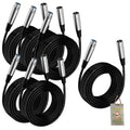 XLR Microphone Cables (6 Pack) by FAT TOAD - 20ft Pro Audio Mic Cord Patch Extension with Lo-Z Connector - 24 AWG Wire & Balanced for Recording GeekStands.com