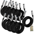 Microphone Cables by FAT TOAD (10 Pack) 20ft Professional Pro Audio XLR Mic Cord Patch with Female & Male Connector - 24 AWG Shielded Wire & Balanced GeekStands.com