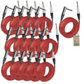 20 Foot Guitar Cords (16-Pack) by FAT TOAD - Right-Angle to Straight-End Instrument Cable with Tweed Cloth Jacket - 20FT 1/4-Inch TS Jack for Electric Guitar, Bass & Amp - Shielded 24 AWG Patch Conductor GeekStands.com