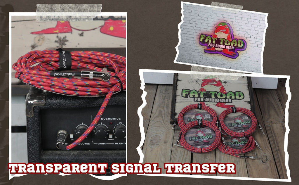Guitar Cords (4 Pack) Right Angle to Straight-End Instrument Cable Tweed Cloth Jacket by FAT TOAD - Braided Woven 20FT 1/4 Inch Jack TS Electric AMP GeekStands.com