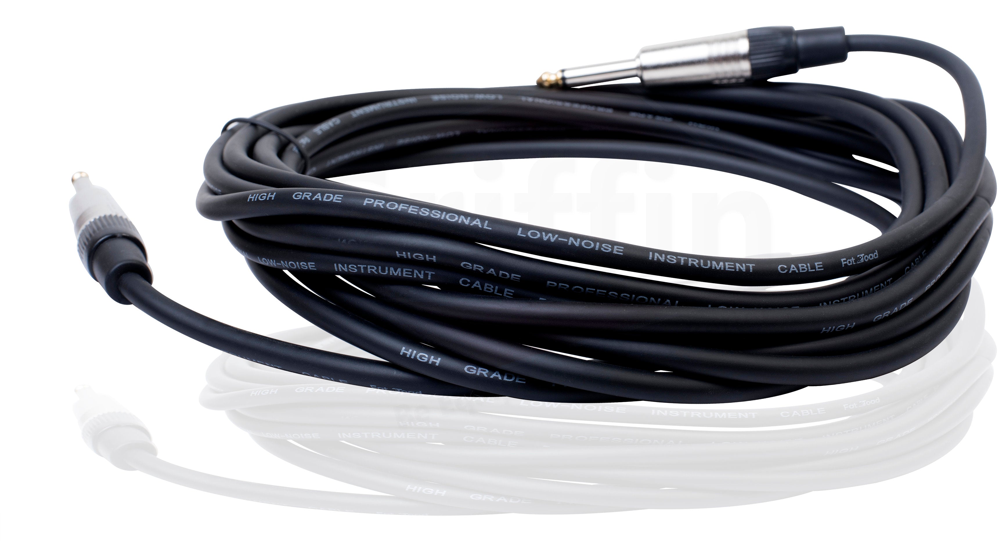 Guitar Cables (4 Pack) Instrument Cord by FAT TOAD | 24 AWG Patch Conductor for Electric or Acoustic Guitar, Bass, Amps, Keyboards & Pro-Audio DJ Recording Studio PA | 20FT 1/4 Inch Straight-End Wires GeekStands.com