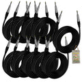 Guitar Cables (10 Pack) Instrument Cord by FAT TOAD - 24 AWG Patch Conductor for Electric Guitar, Bass, Amplifier Speaker, Keyboard & Recording Studio GeekStands.com