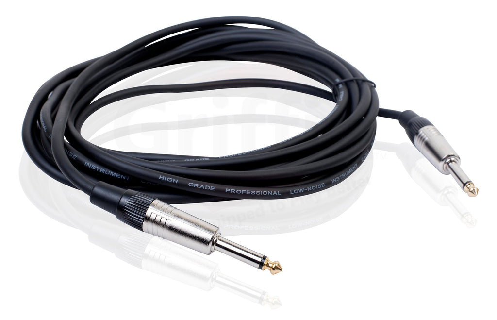 Guitar Cords (6 Pack) Instrument Cable by FAT TOAD | 20FT Wires 1/4 Inch Gold Straight-End for Electric, Acoustic, Bass, Keyboards, Speakers, Sound AMP & Music Recording Studio | Shielded 24 AWG Patch GeekStands.com